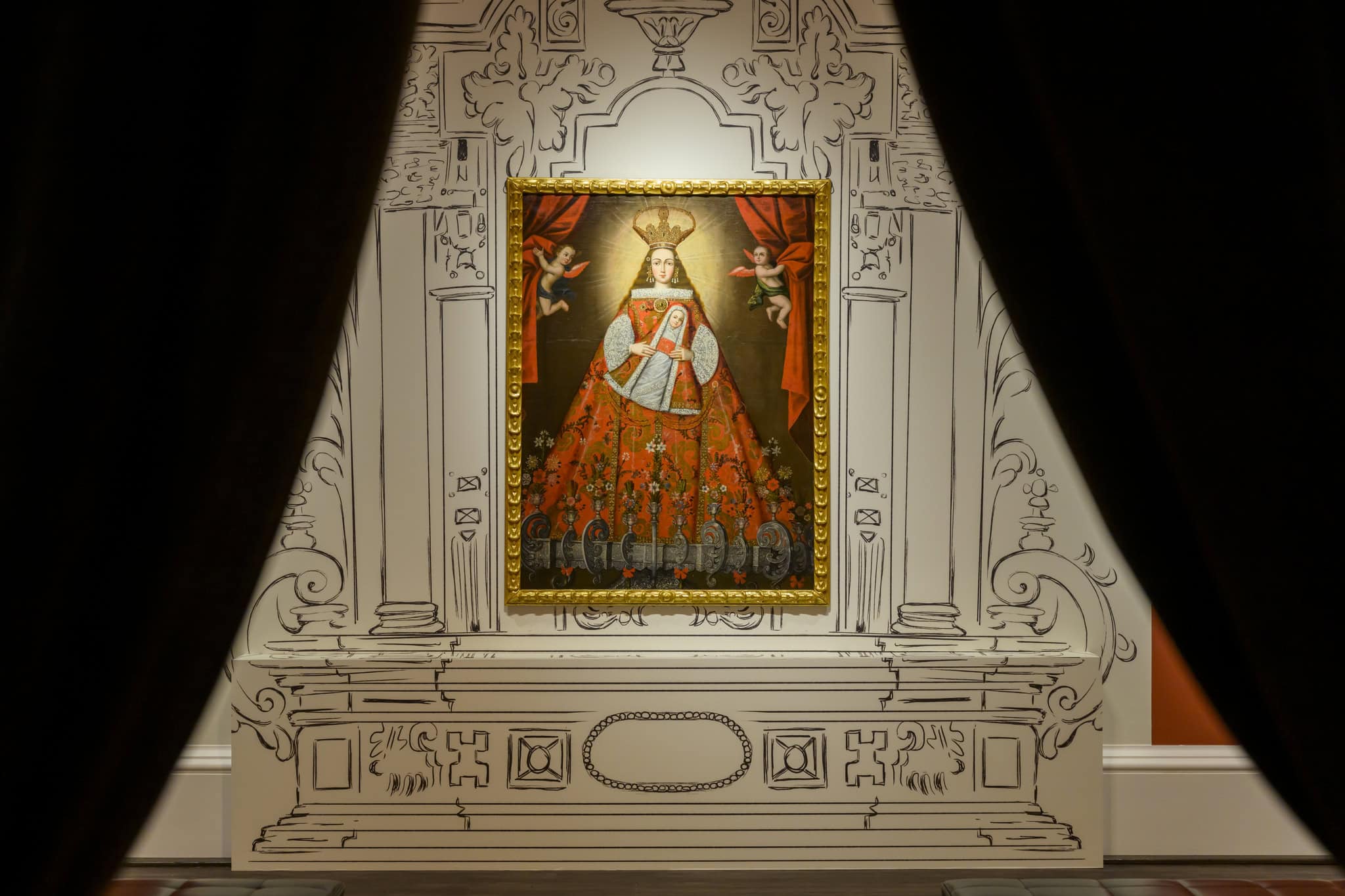 Chapel altar with painting at Meadows