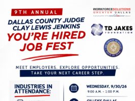 County Judge Clay Lewis Jenkins’ Ninth Annual “You’re Hired Job Fest” Over 3,100 High Paying Jobs Available Immediately