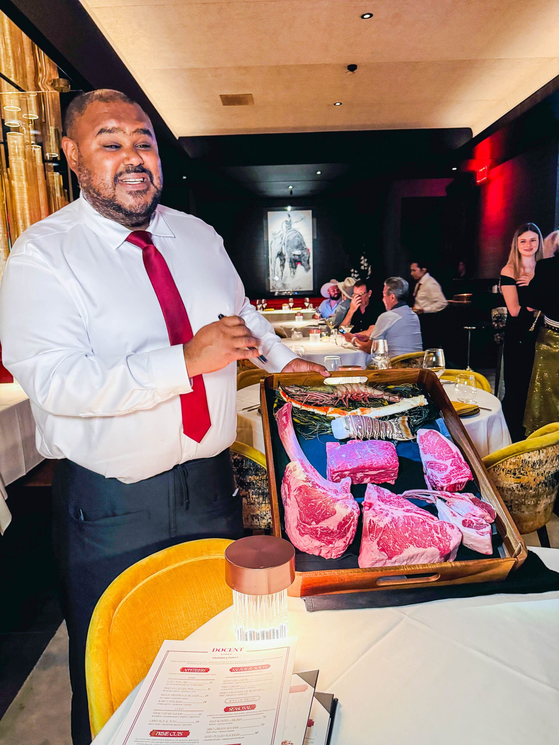 Docent Steak display